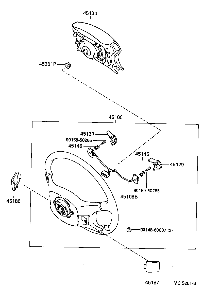 45146-32070 SPRING, HORN BUTTON CONTACT product image