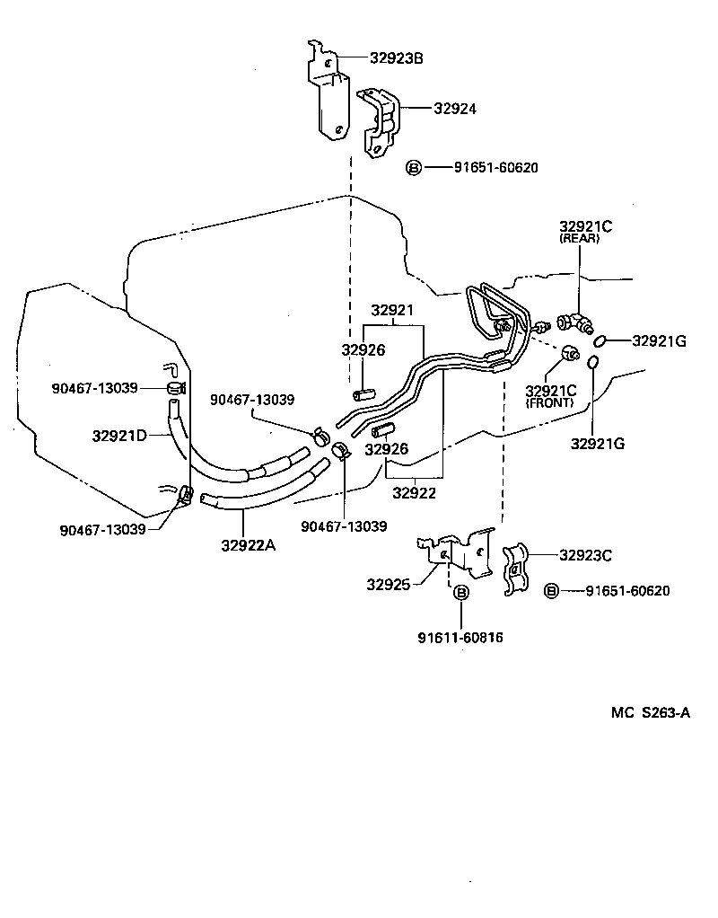 32921-27060 TUBE, OIL COOLER INLET, NO.1 product image