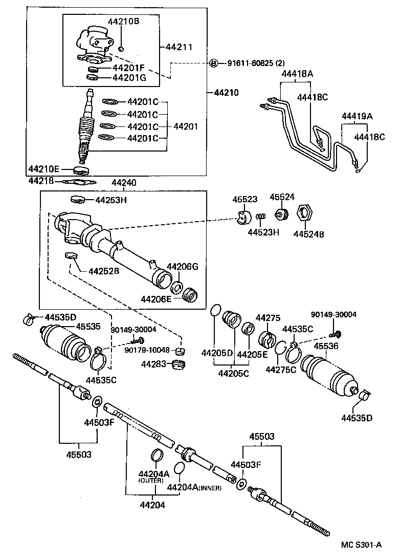 44201-10040 VALVE SUB-ASSY, POWER STEERING CONTROL product image