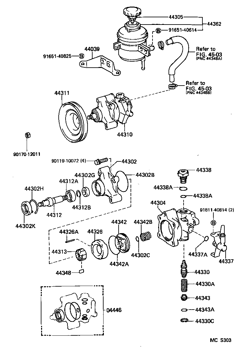 44039-26020 BRACKET SUB-ASSY, OIL RESERVOIR product image