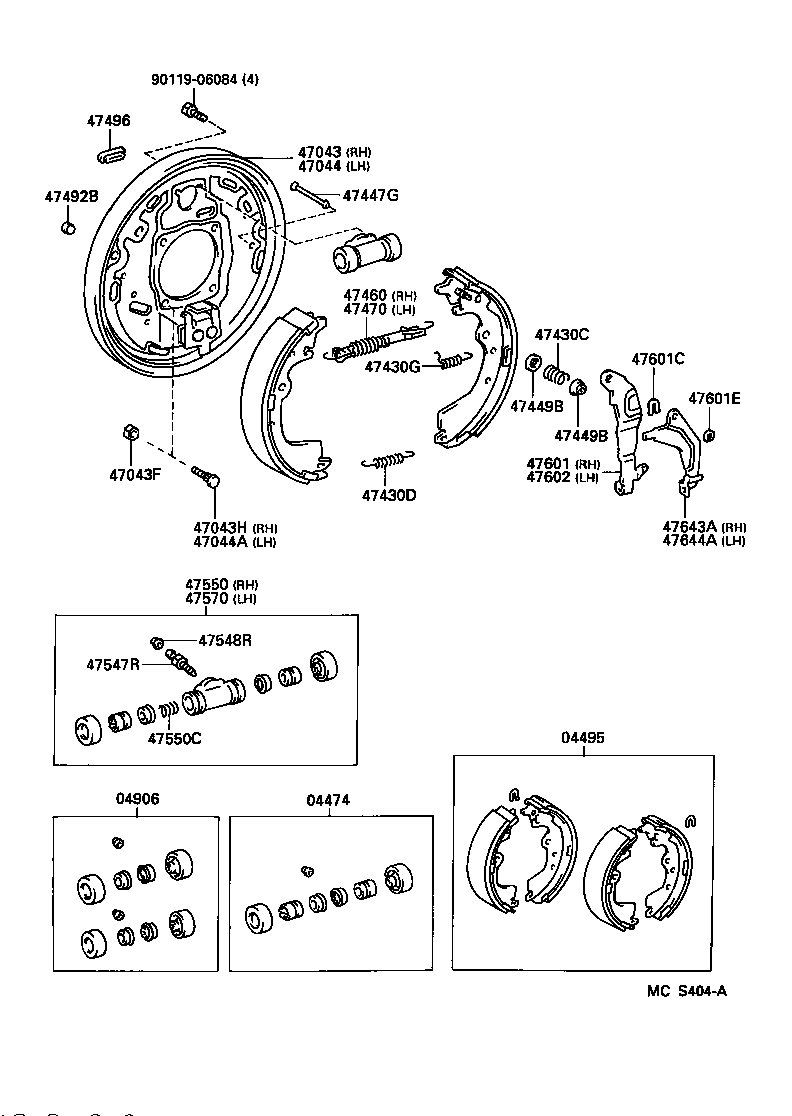 Toyota 04906-35140 CUP KIT, REAR WHEEL CYLINDER