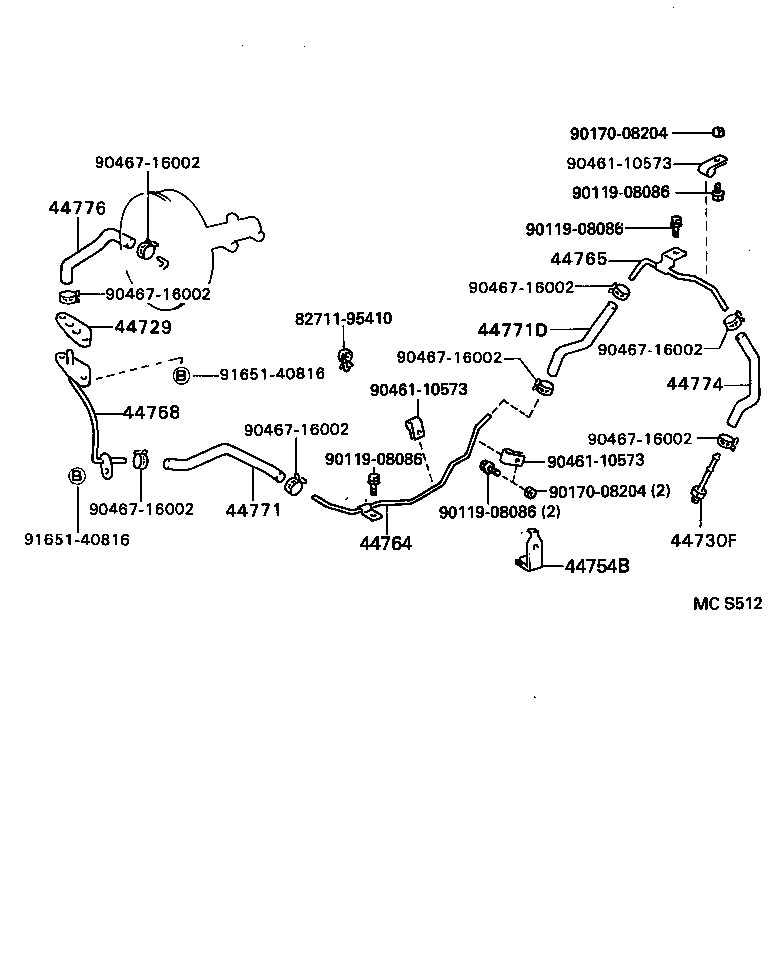 04443-36150 BOOSTER KIT, BRAKE product image