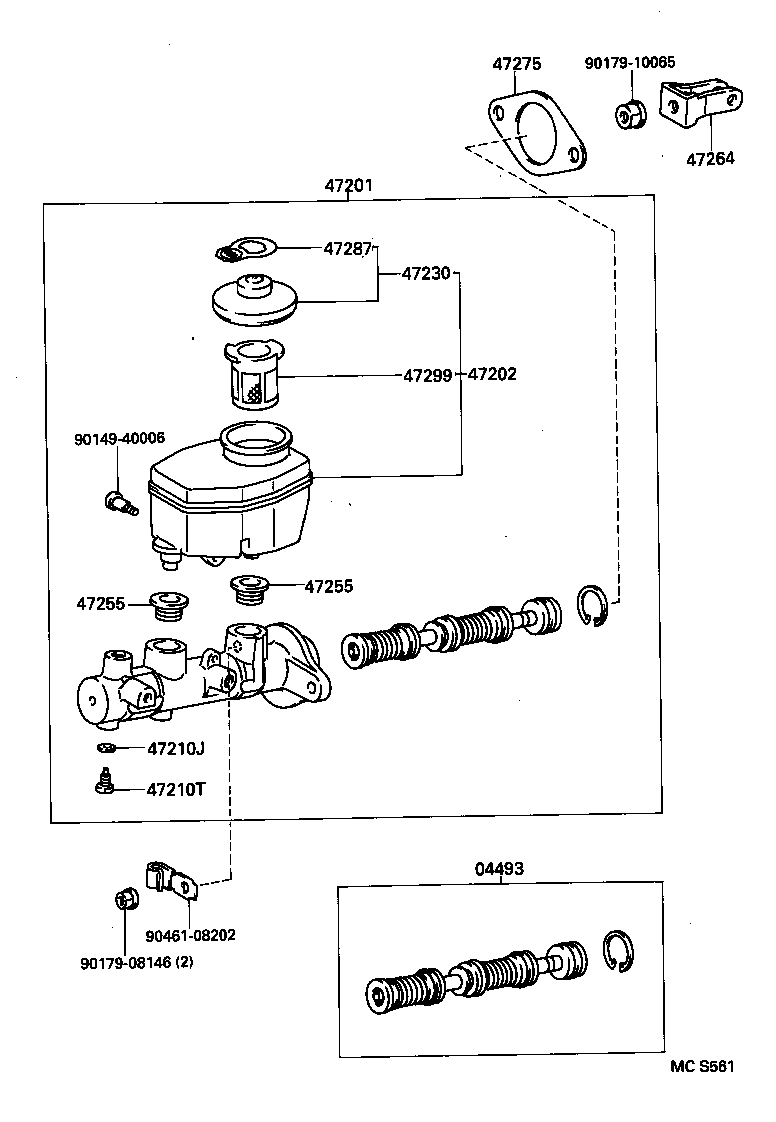 47202-60140 RESERVOIR SUB-ASSY, BRAKE MASTER CYLINDER product image