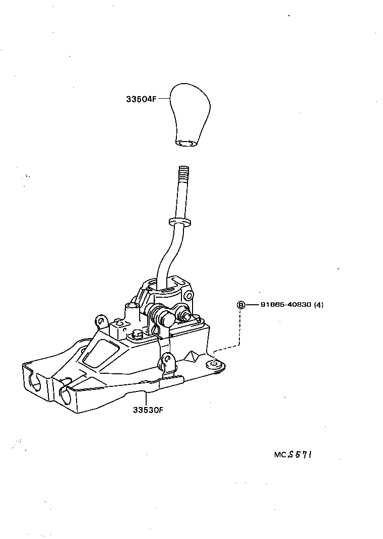 33530-33050 LEVER ASSY, SHIFT (FOR FLOOR SHIFT) product image