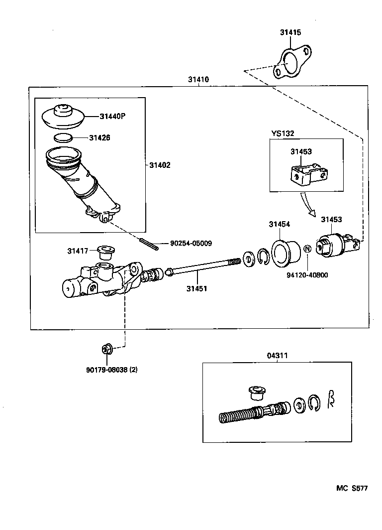 31402-30090 RESERVOIR SUB-ASSY, CLUTCH MASTER CYLINDER product image