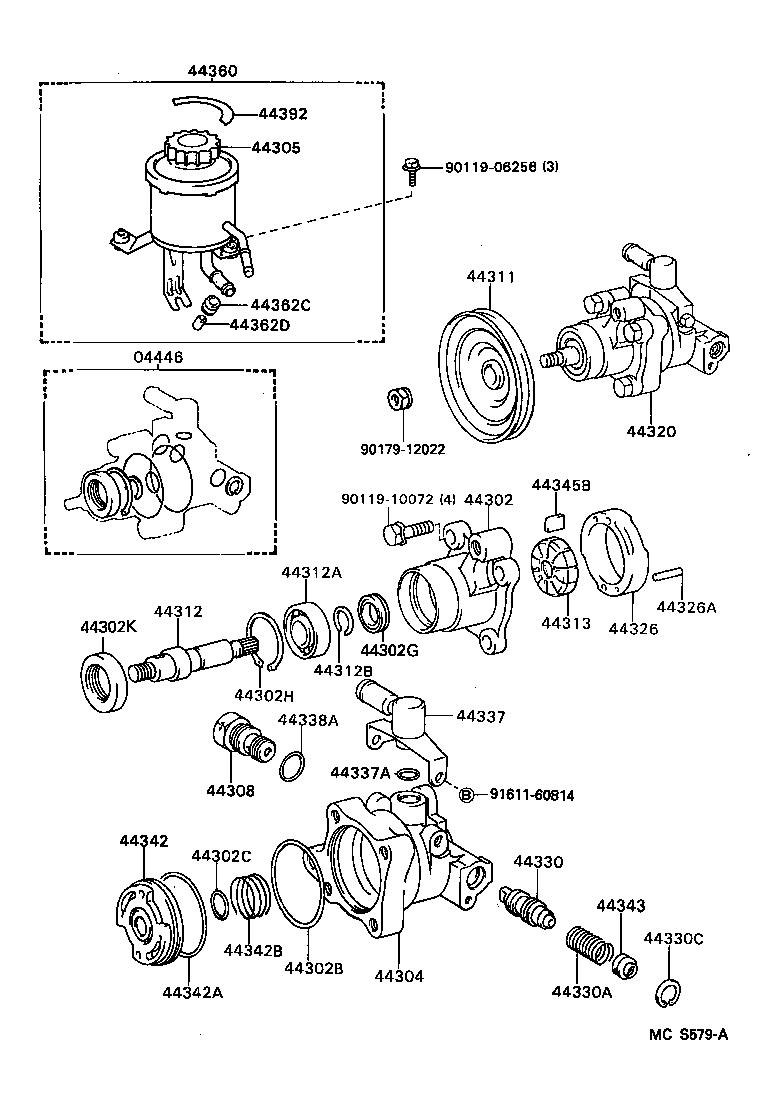 44302-60060 HOUSING SUB-ASSY, VANE PUMP, FRONT product image