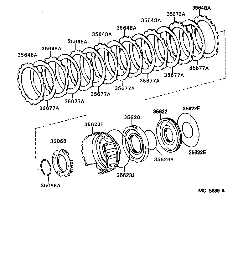 35633-60030 DISC, CLUTCH (FOR 1ST & REVERSE BRAKE) product image