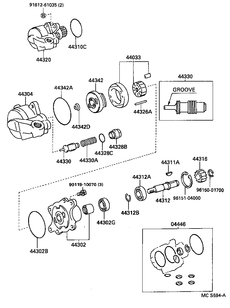 44360-37070 RESERVOIR ASSY, VANE PUMP OIL product image