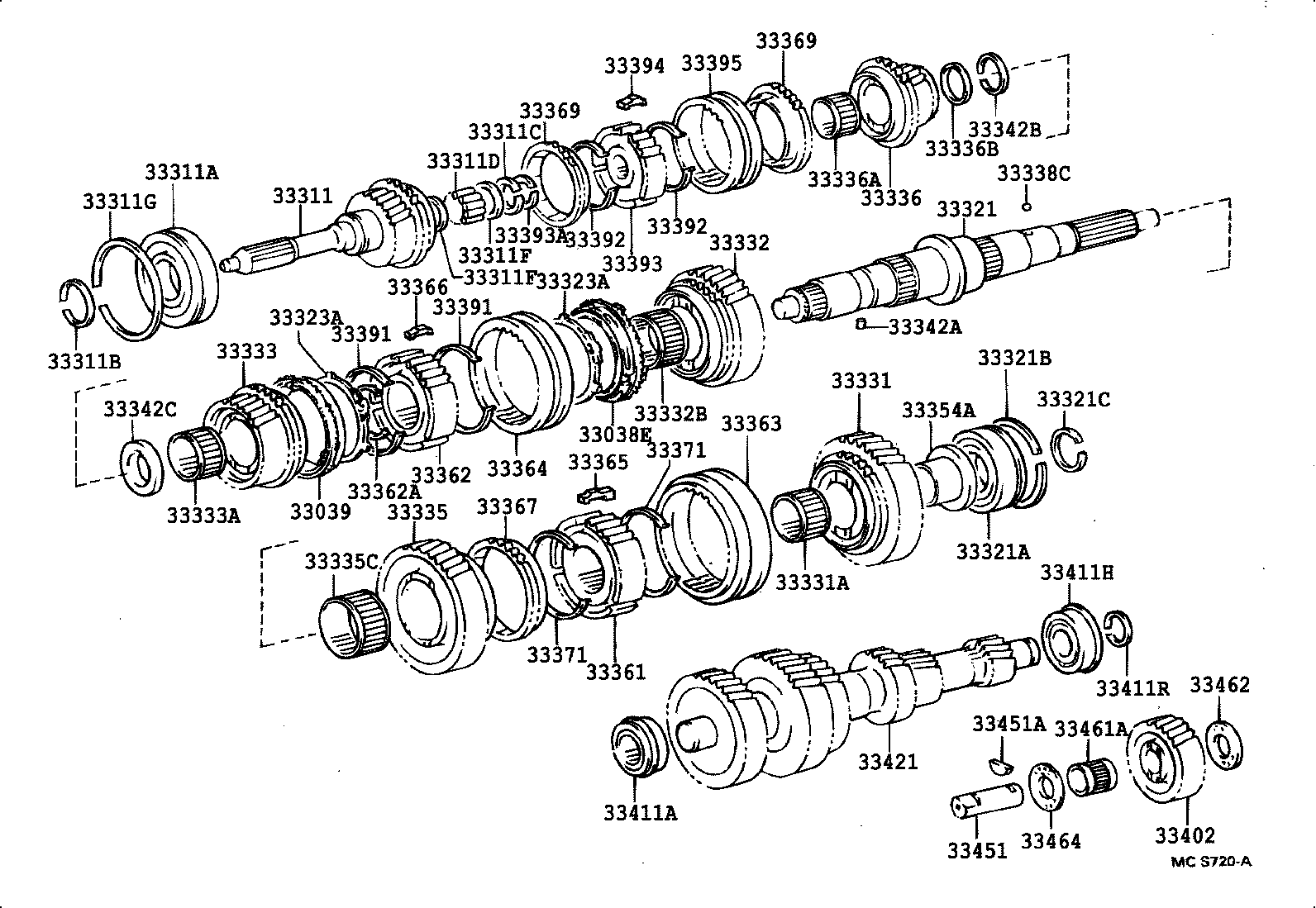 33335-37070 GEAR, 1ST product image