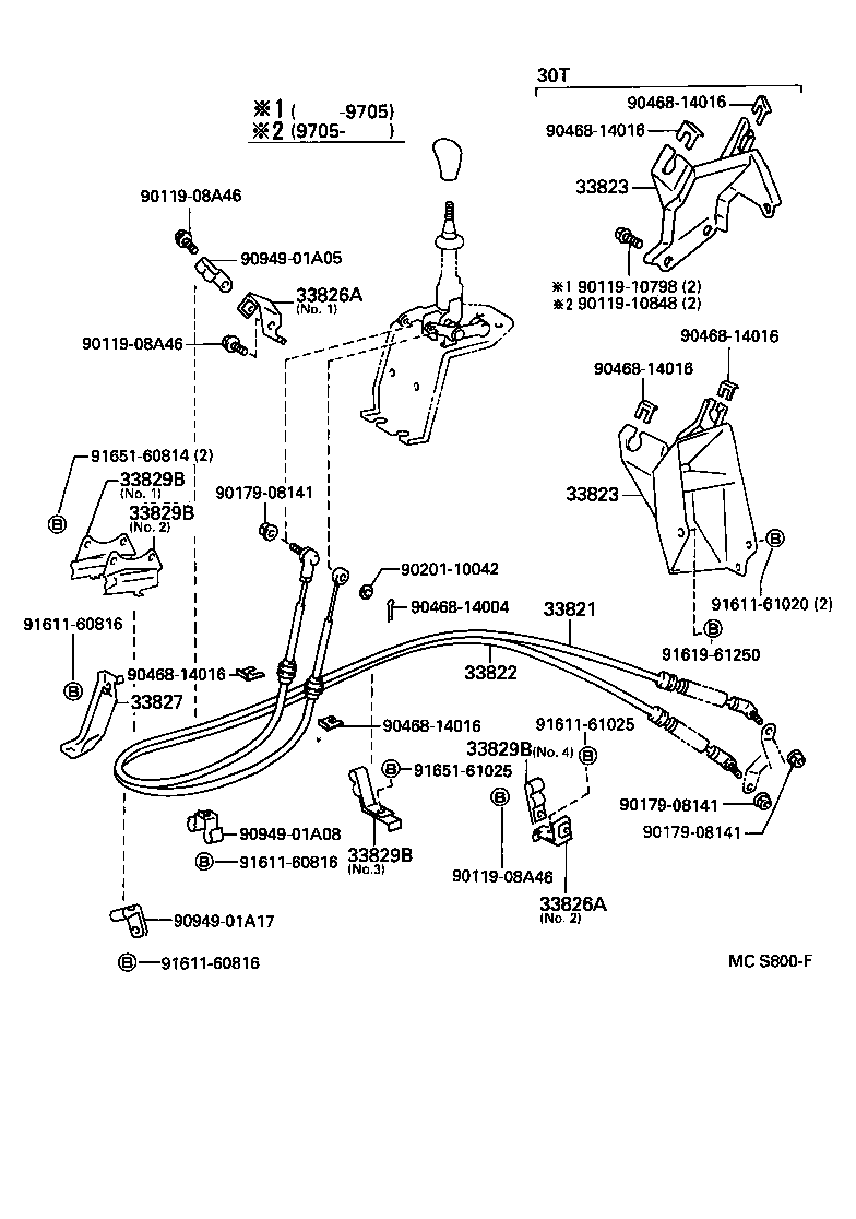 33820-37460 CABLE TRANSMISSION CONTROL SHIFT (FOR FLOOR SHIFT) product image