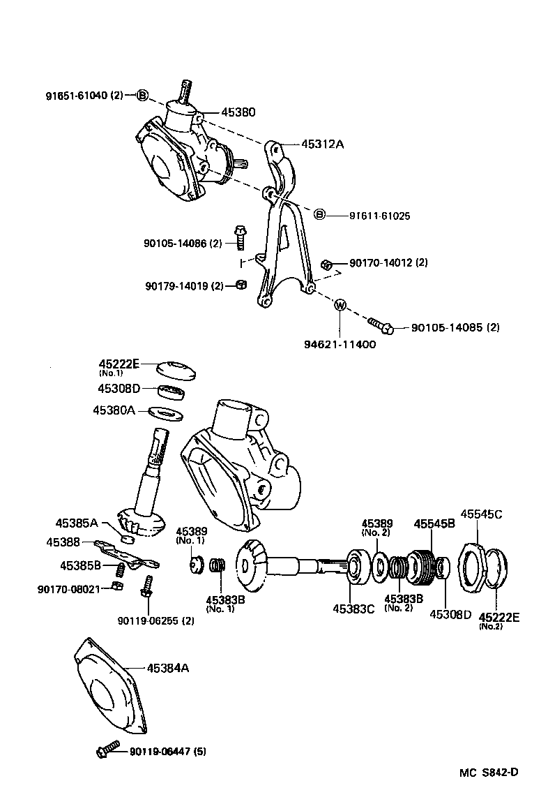45307-37010 BRACKET ASSY, STEERING COLUMN, UPPER product image