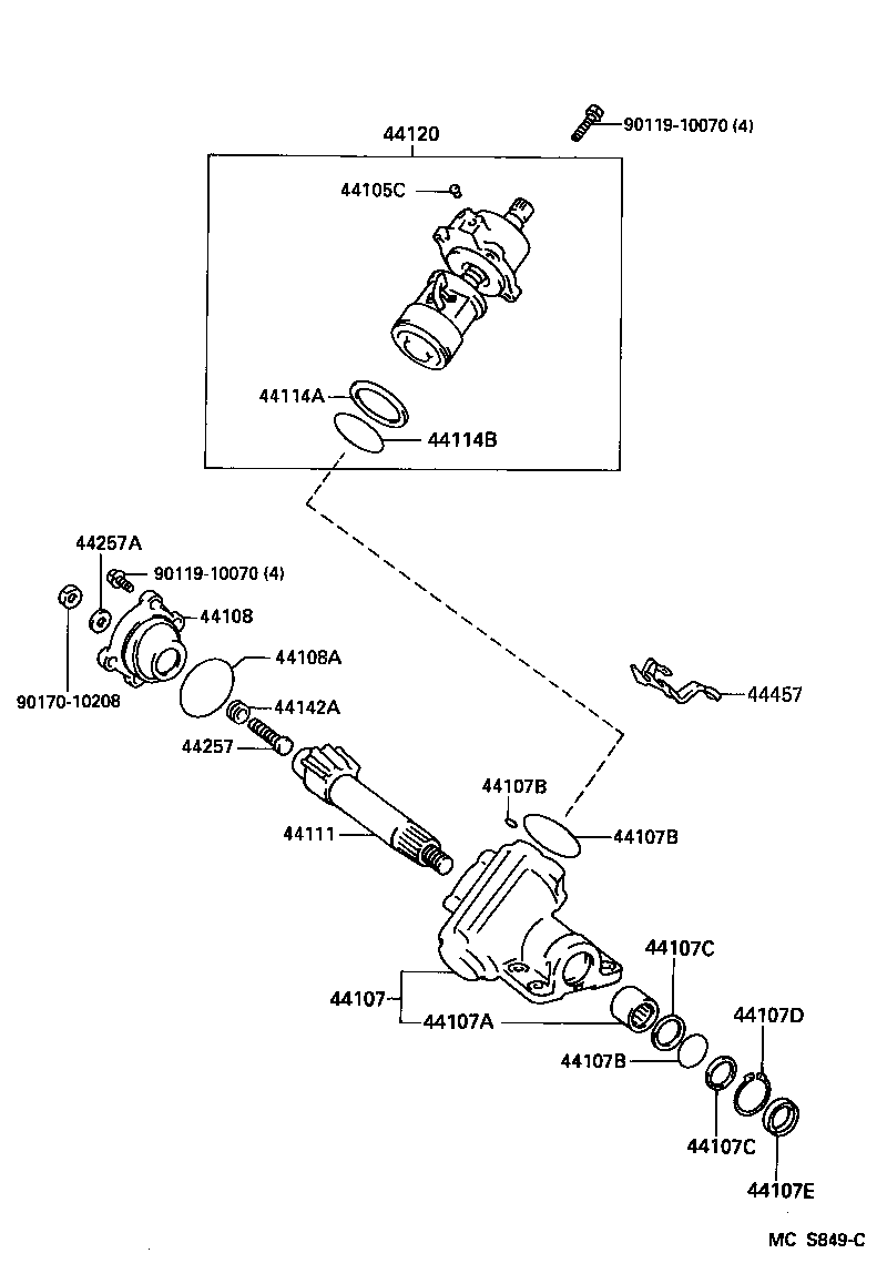 45503-29655 END SUB-ASSY, STEERING RACK product image
