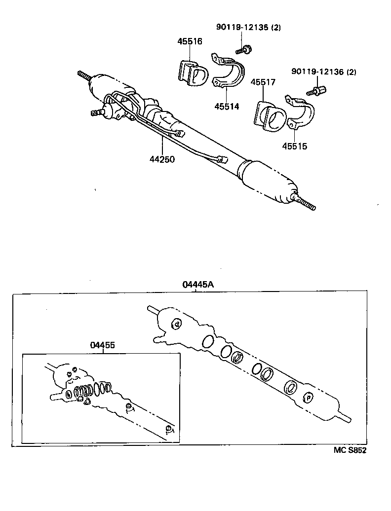 45503-29655 END SUB-ASSY, STEERING RACK product image