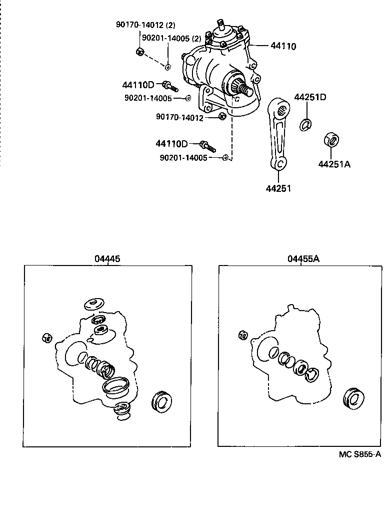44167-25010 COVER, SECTOR SHAFT DUST product image