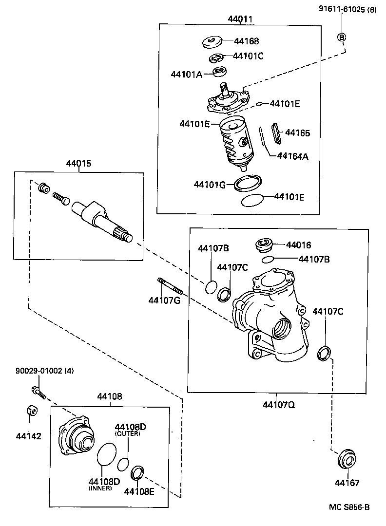 44167-25010 COVER, SECTOR SHAFT DUST product image