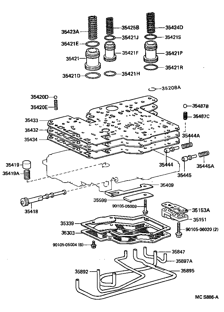 35432-25010 PLATE, VALVE BODY, NO.1 product image