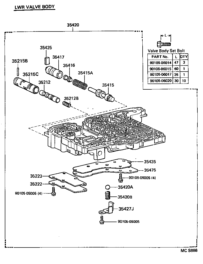 35432-25010 PLATE, VALVE BODY, NO.1 product image