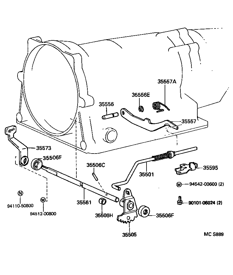 35523-26021 CLAMP, THROTTLE CABLE product image