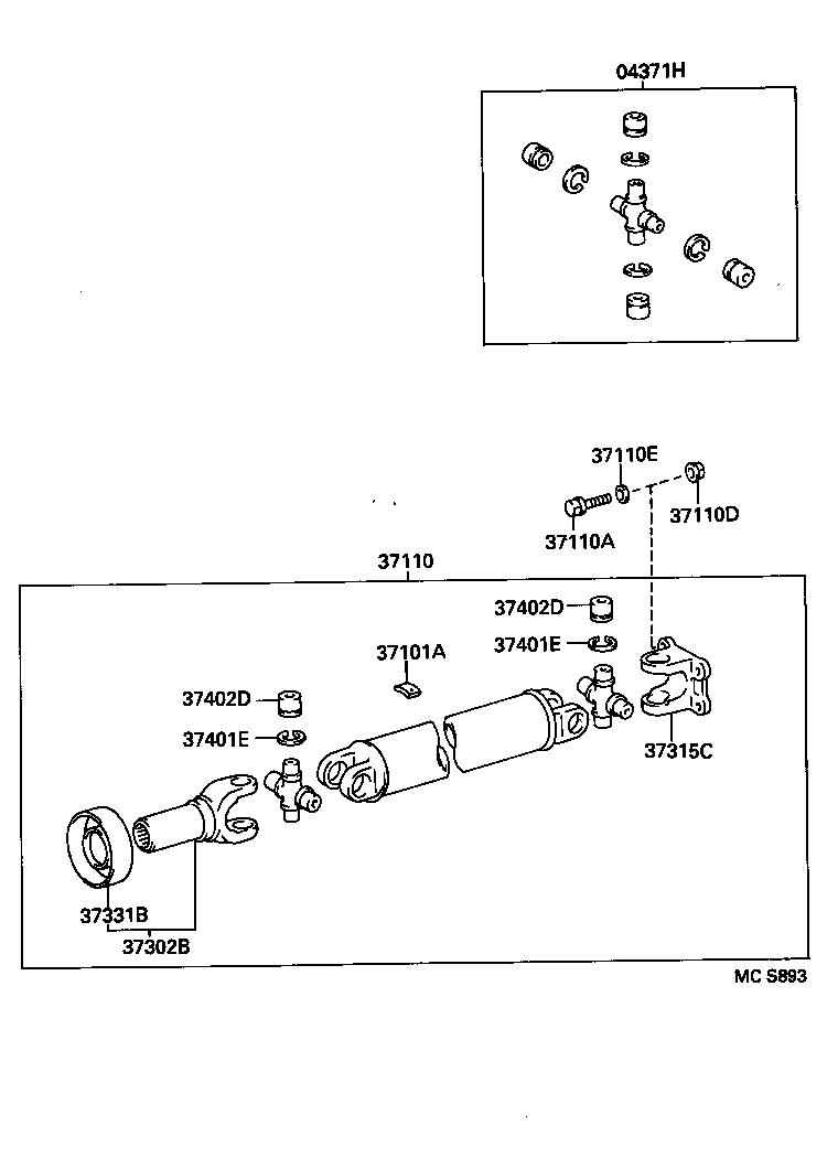 37110-25440 SHAFT ASSY, PROPELLER product image