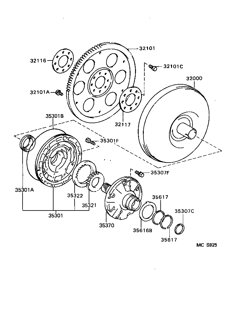 32116-12020 SPACER, DRIVE PLATE, FRONT product image