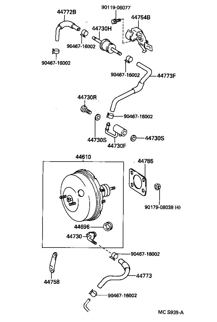 44610-1E180 BOOSTER ASSY, BRAKE product image