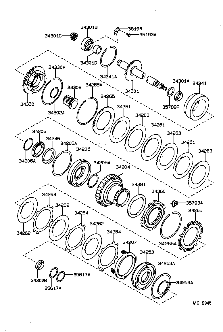 90301-56007 RING, O (FOR UNDERDRIVE CLUTCH PISTON) product image