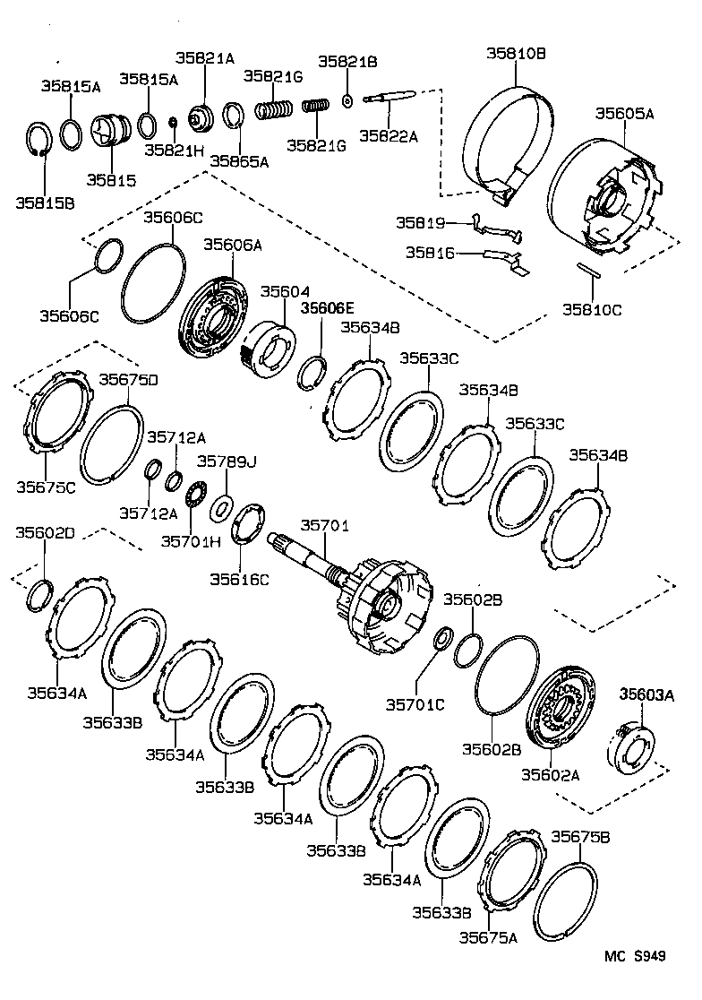 35633-20050 DISC, CLUTCH (FOR DIRECT MULTIPLE DISC CLUTCH) product image