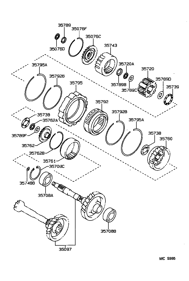 90374-22009 BEARING, THRUST NEEDLE ROLLER (FOR FRONT PLANETARY GEAR) product image