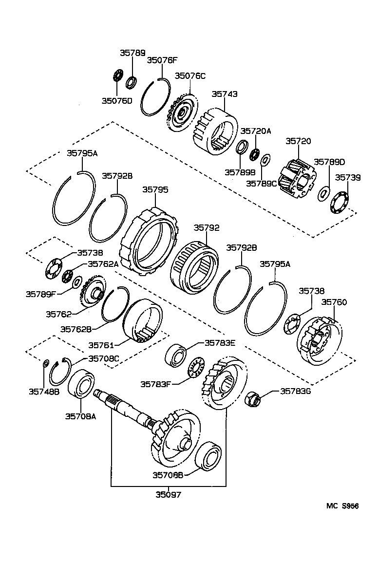 90374-22009 BEARING, THRUST NEEDLE ROLLER (FOR FRONT PLANETARY GEAR) product image