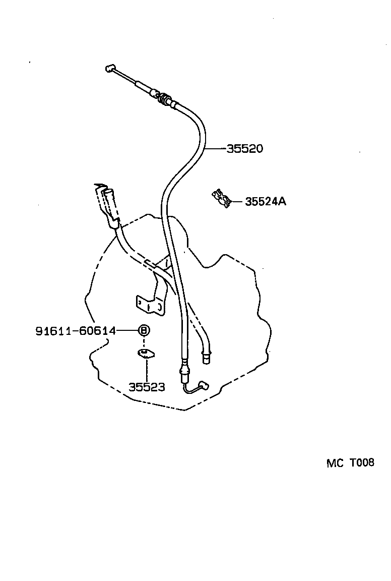 35520-12470 CABLE ASSY, THROTTLE product image