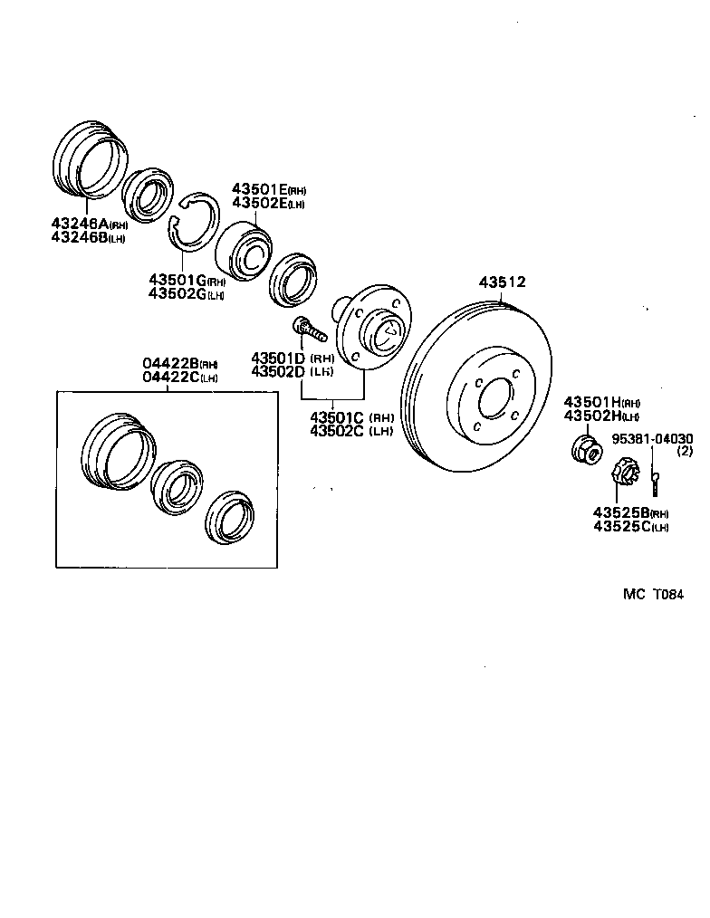 43512-02040 DISC, FRONT product image