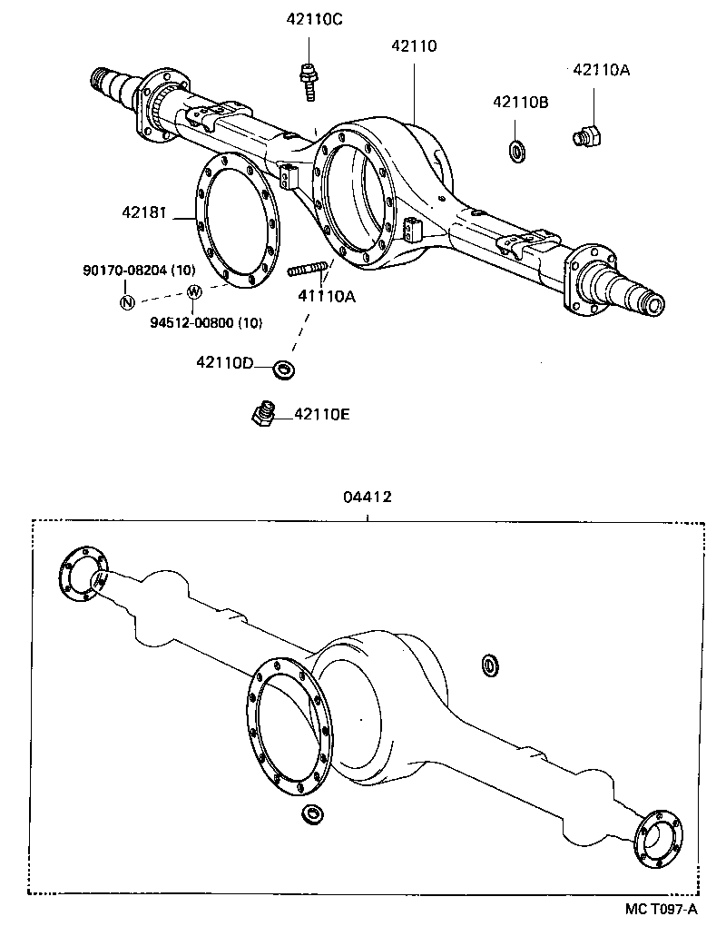 42110-36823 HOUSING ASSY, REAR AXLE product image