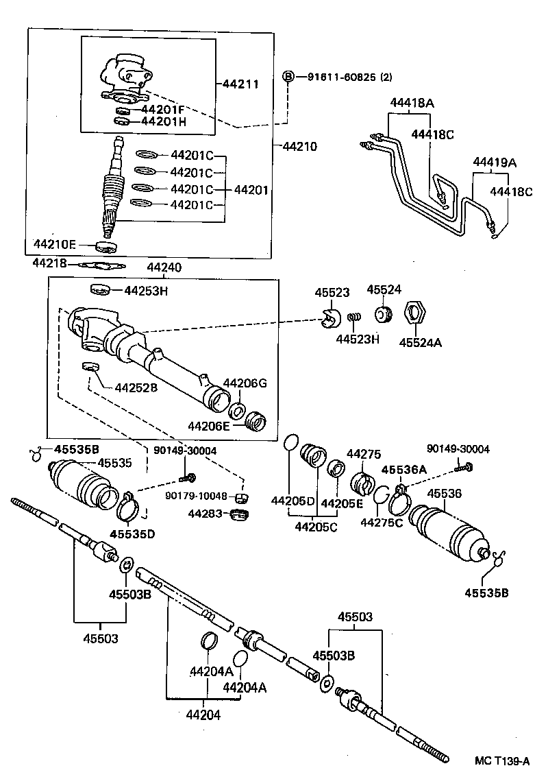 44250-16232 GEAR ASSY, POWER STEERING(FOR RACK & PINION) product image
