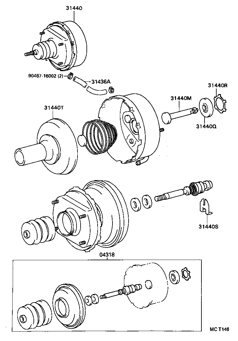 31436-25010 HOSE, NO.1(FOR CLUTCH BOOSTER VACUUM) product image