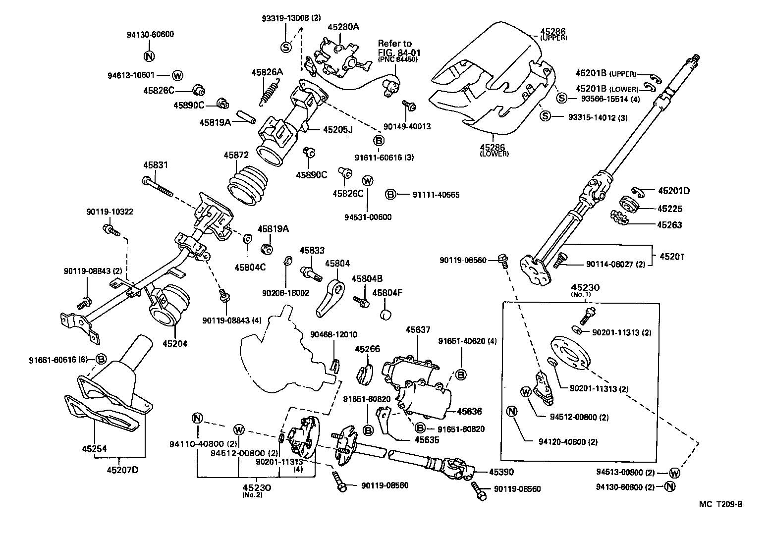 45307-37010 BRACKET ASSY, STEERING COLUMN, UPPER product image