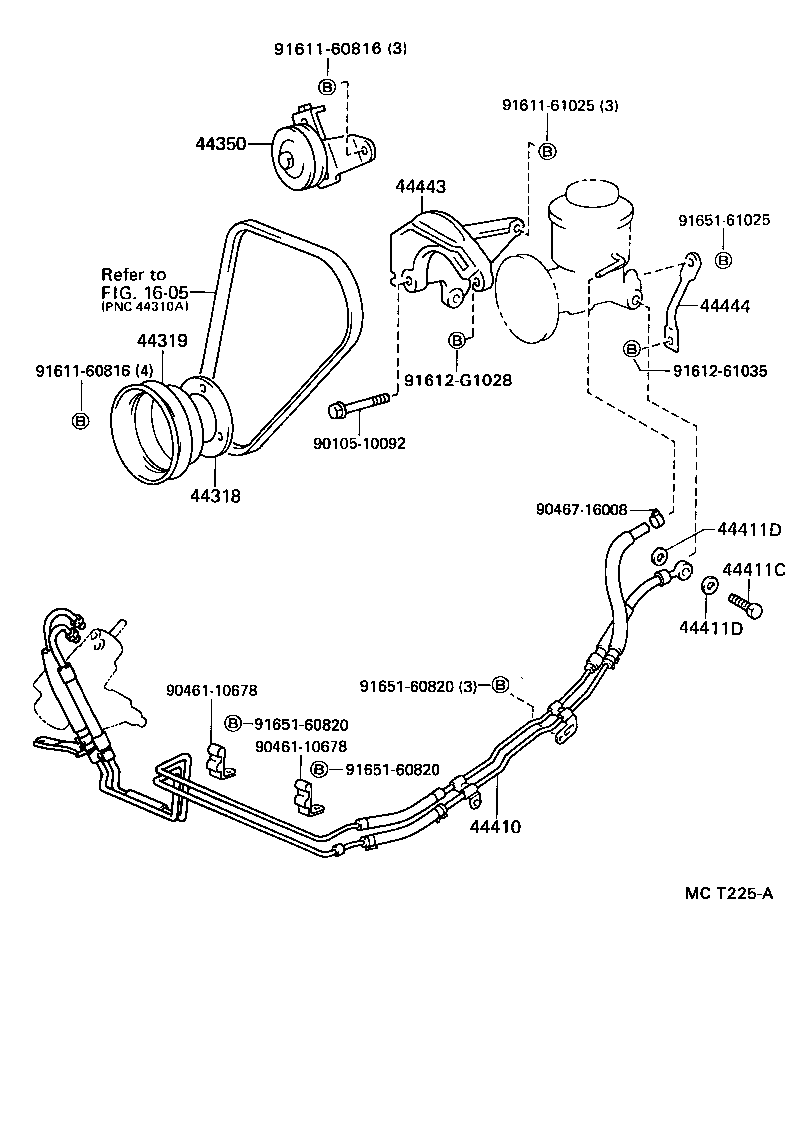 44348-25040 HOSE, OIL RESERVOIR TO PUMP, NO.1 product image