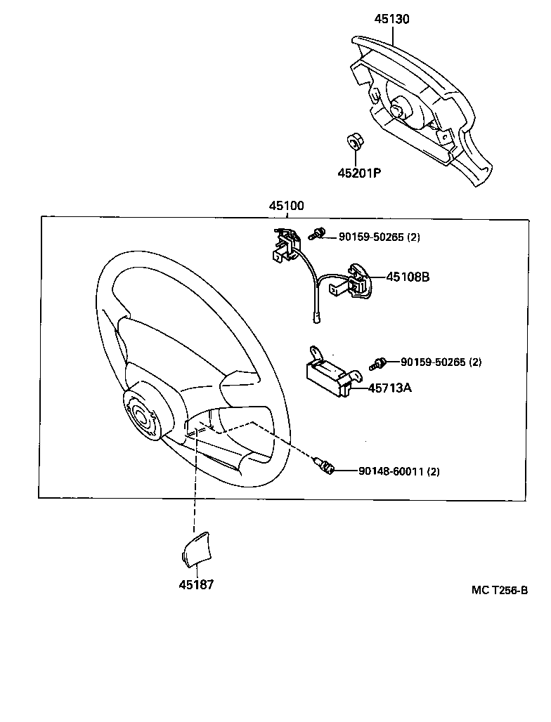 45100-12840-C0 WHEEL ASSY, STEERING product image