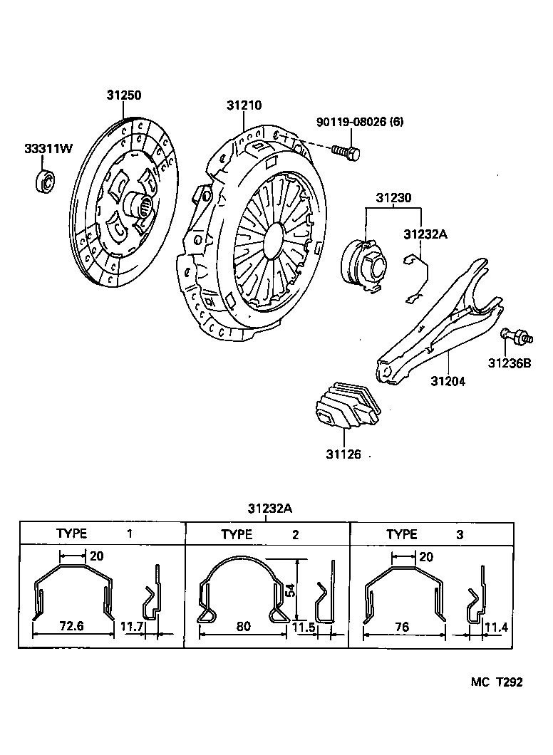 31250-20261 DISC ASSY, CLUTCH product image