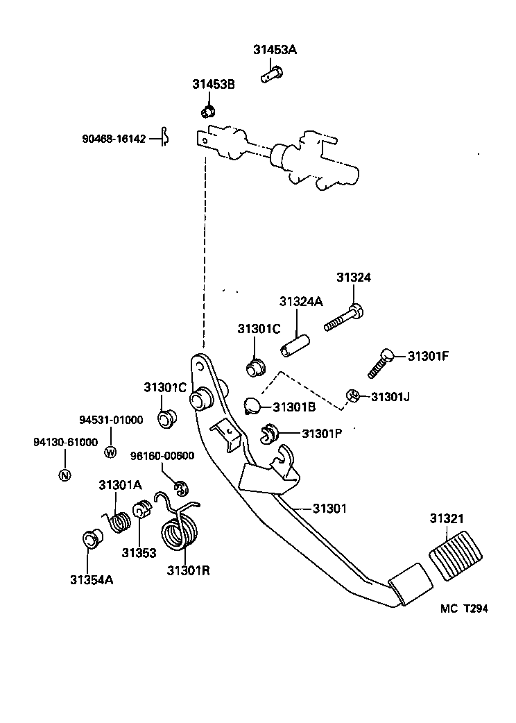 31481-25140 TUBE, CLUTCH MASTER CYLINDER TO 2 WAY product image