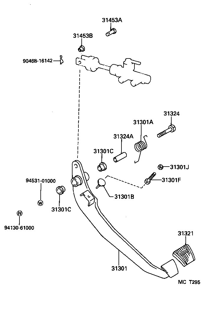 31481-25140 TUBE, CLUTCH MASTER CYLINDER TO 2 WAY product image