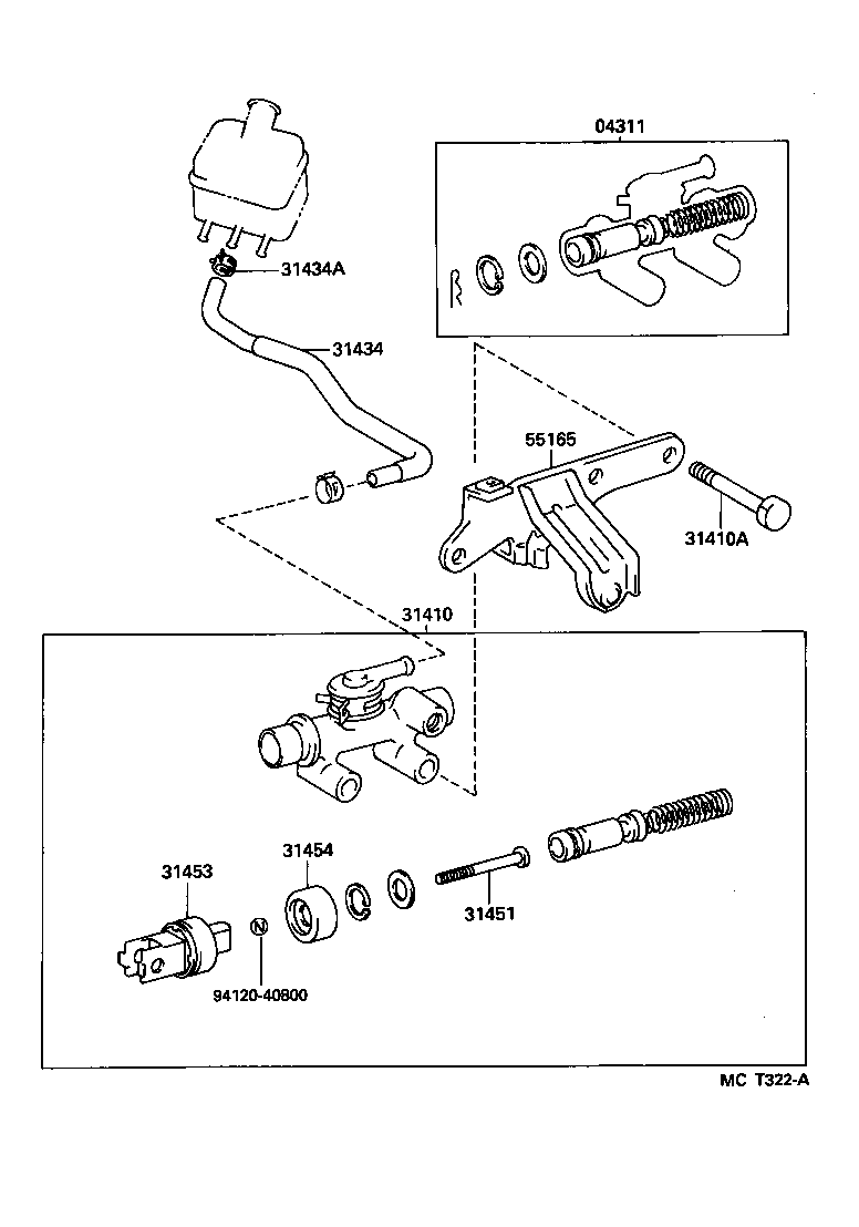 31453-37010 CLEVIS, CLUTCH MASTER CYLINDER PUSH ROD product image