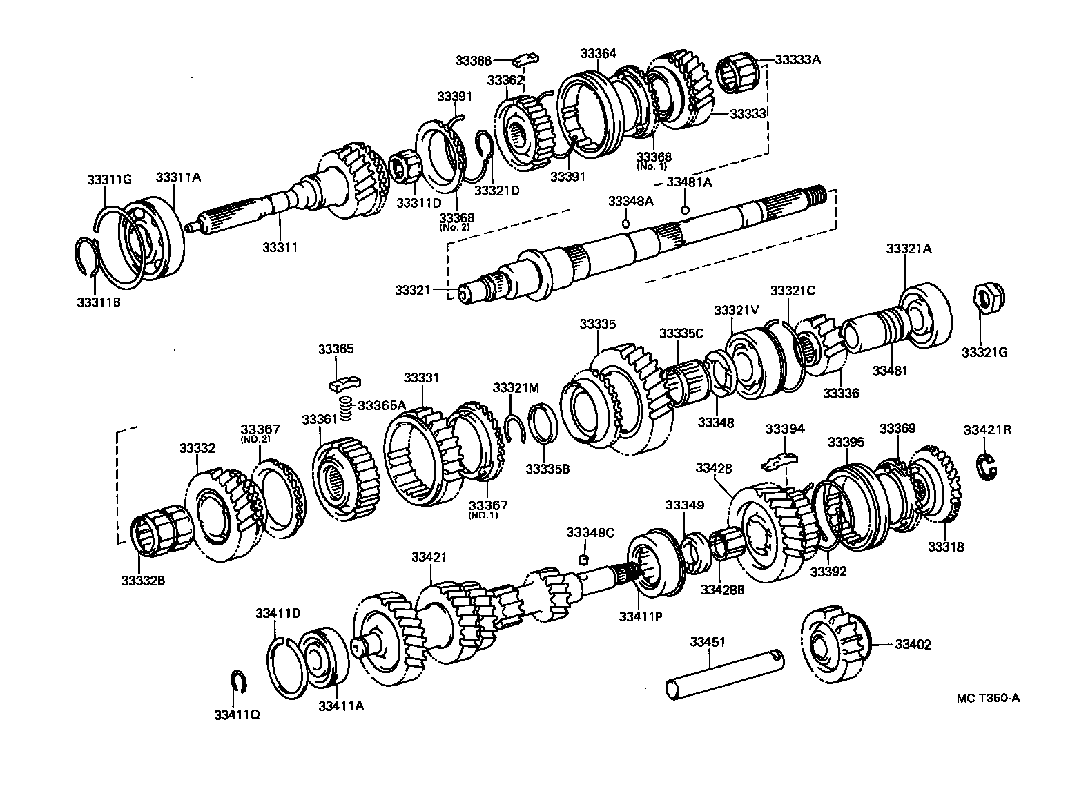 33033-22040 GEAR, 2ND product image