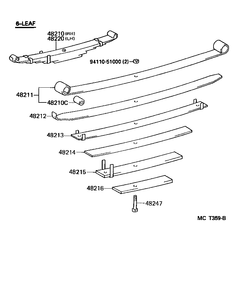 48202-25890 LEAF, REAR SPRING, NO.3 product image