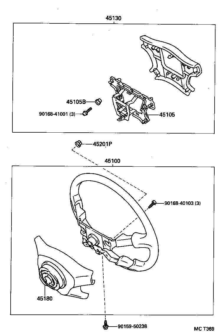 45100-12840-C0 WHEEL ASSY, STEERING product image