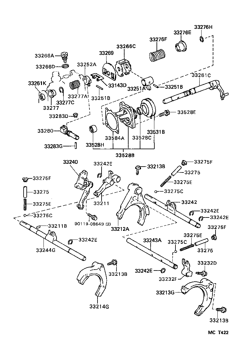 33261-10061 SHAFT, SHIFT & SELECT LEVER product image