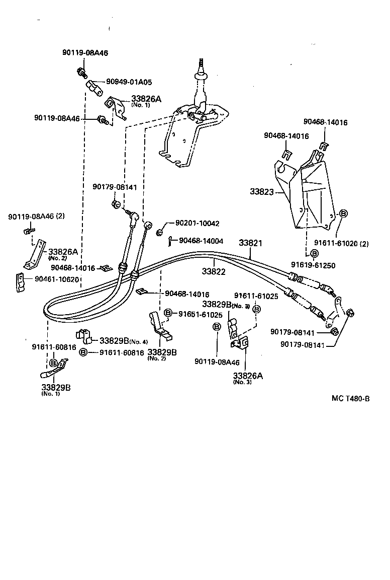 33820-37460 CABLE TRANSMISSION CONTROL SHIFT (FOR FLOOR SHIFT) product image
