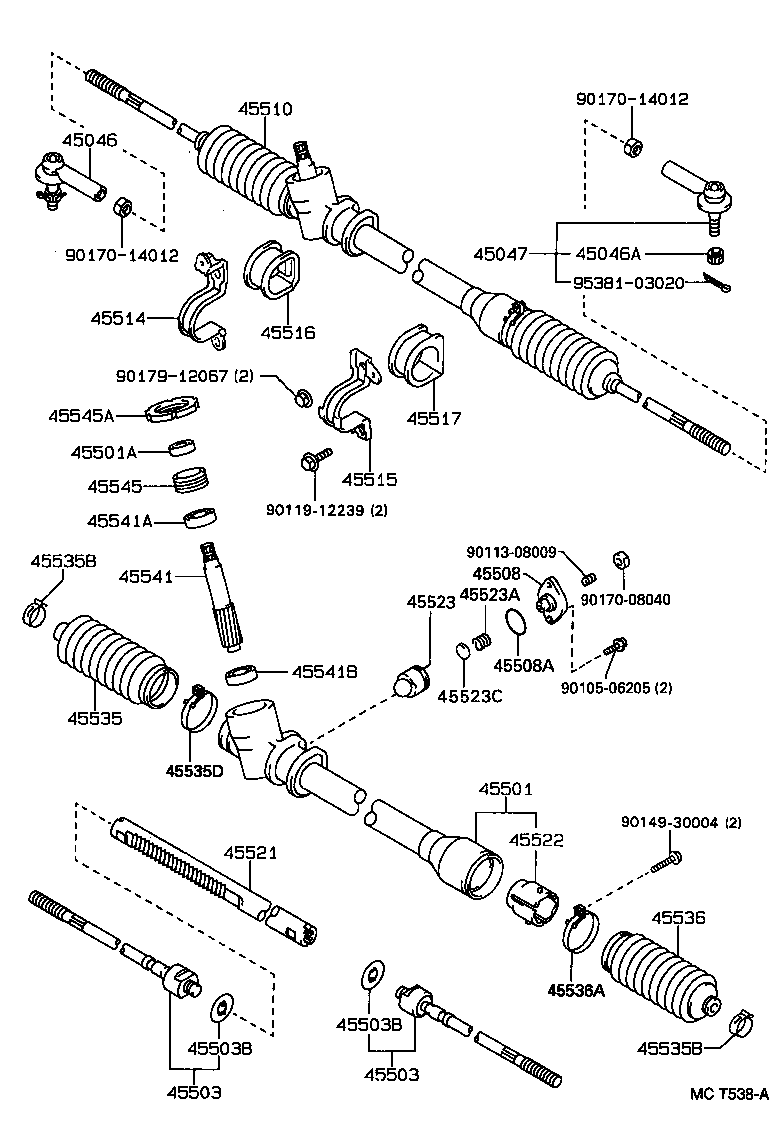 44201-12410 VALVE SUB-ASSY, POWER STEERING CONTROL product image