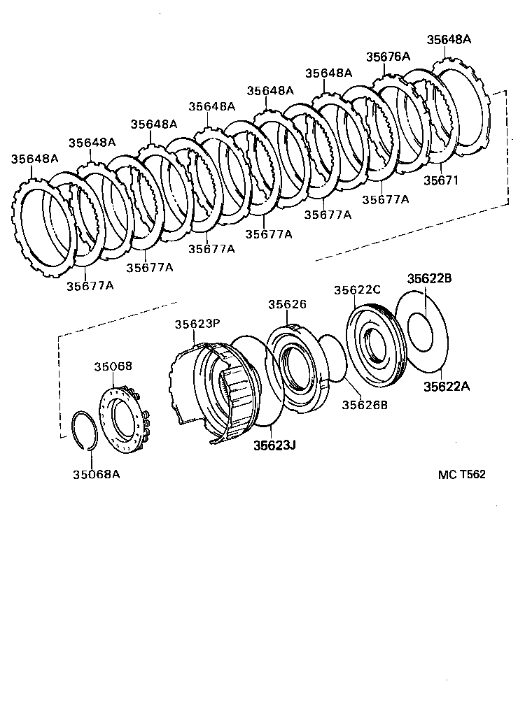 35623-35031 PISTON, 1ST & REVERSE BRAKE, NO.2 product image