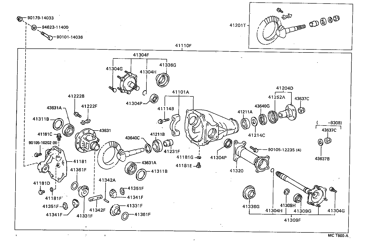 41110-35690 CARRIER ASSY, DIFFERENTIAL, FRONT product image