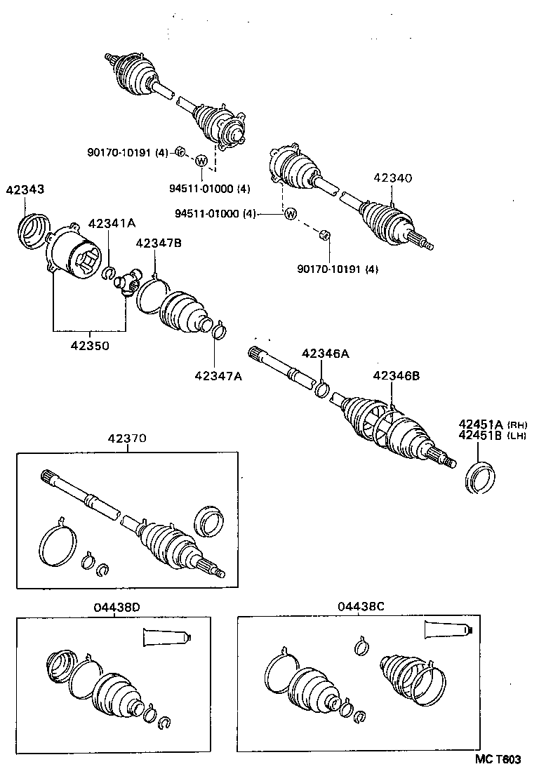 42301-12230 SHAFT, REAR AXLE, RH product image